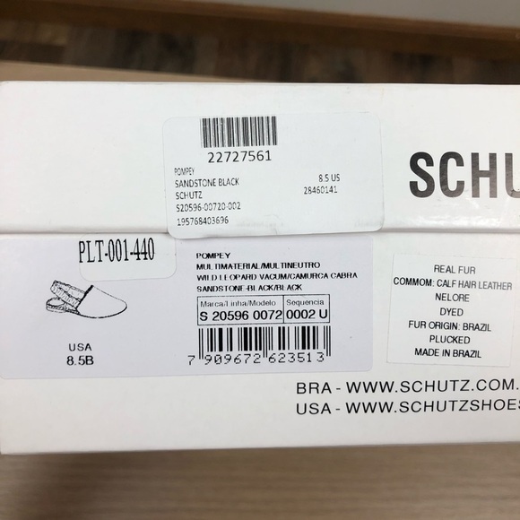 NWT Schutz Pompey Genuine Calf Hair Slingback Flat - Picture 9 of 9
